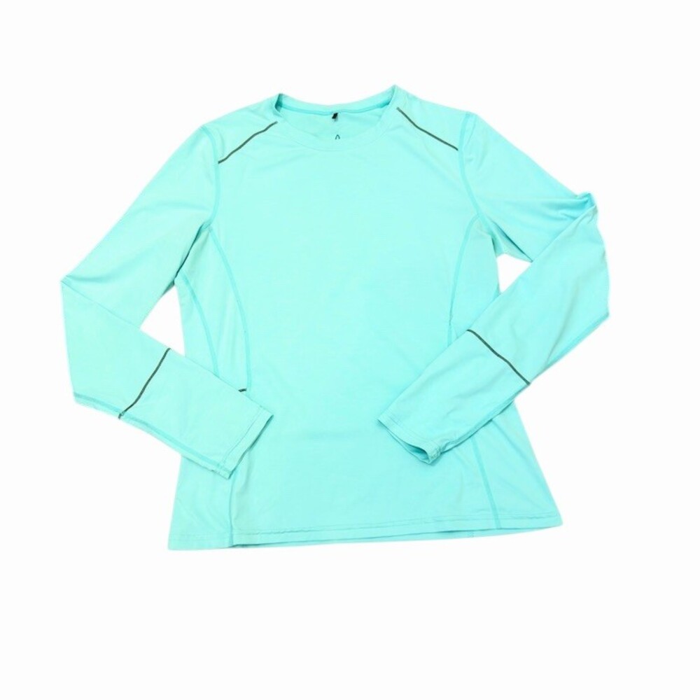 prAna Teal Blue Performance Long Sleeve Athletic Running Top Size S